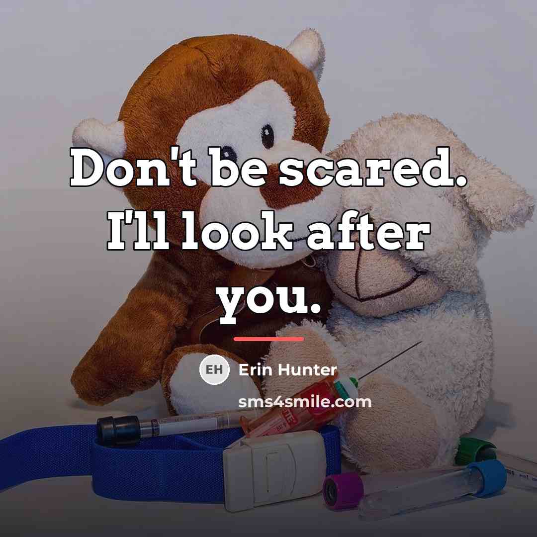 “Don't be scared. I'll look after you.…” quote by Erin Hunter