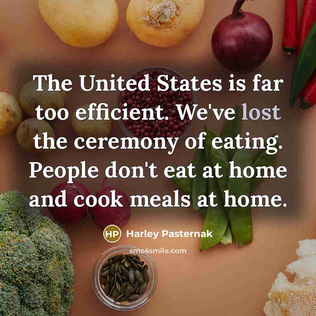 “The United States is far too efficient. We've lost the…” quote by Harley Pasternak