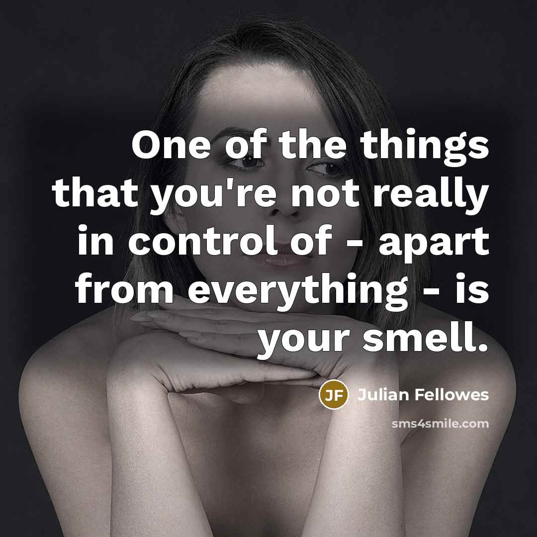“One of the things that you're not really in control…” quote by Julian Fellowes