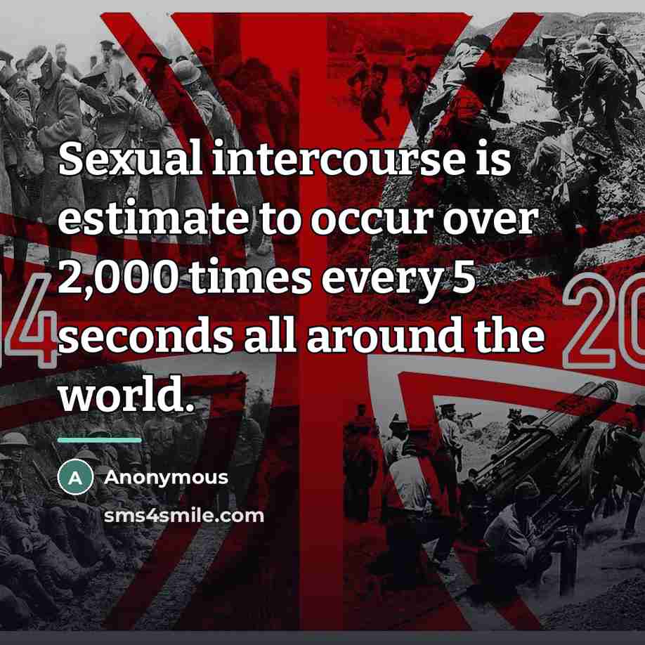 “Sexual intercourse is estimate to occur over 2,000 times every…” quote by Anonymous