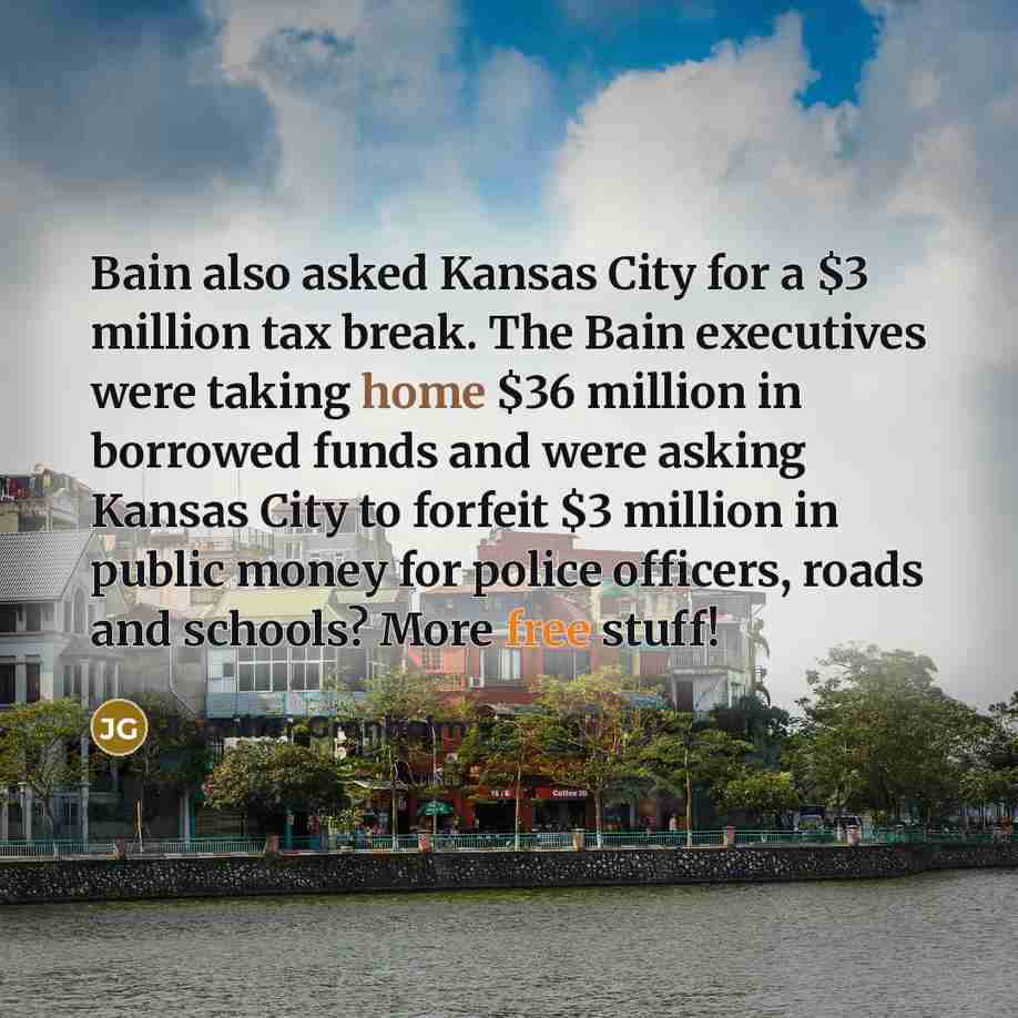 “Bain also asked Kansas City for a $3 million tax…” quote by Jennifer Granholm
