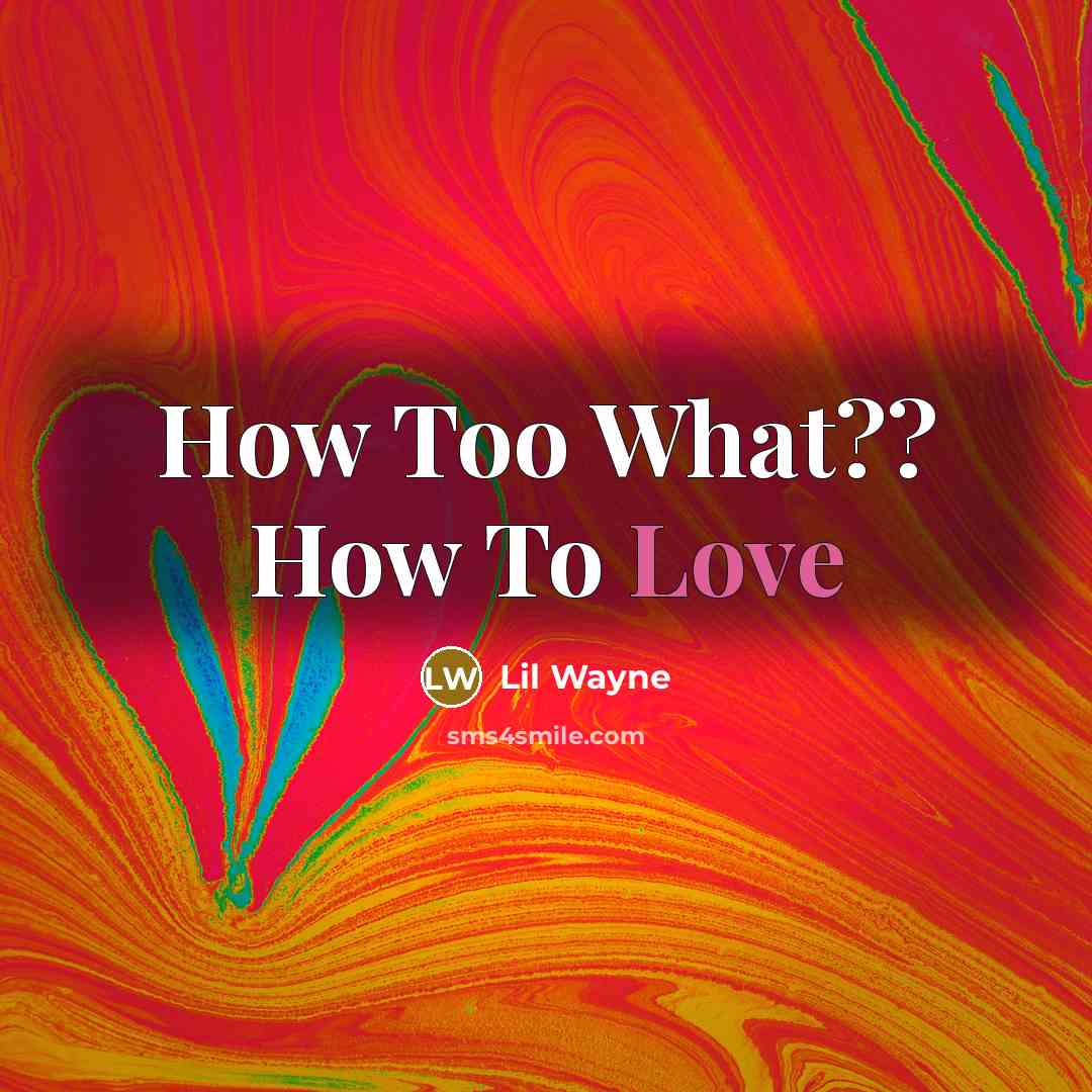 “How Too What?? How To Love…” quote by Lil Wayne