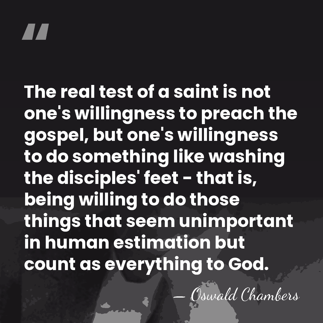 The real test of a saint is not one's willingness to preach&hellip; - Oswald Chambers