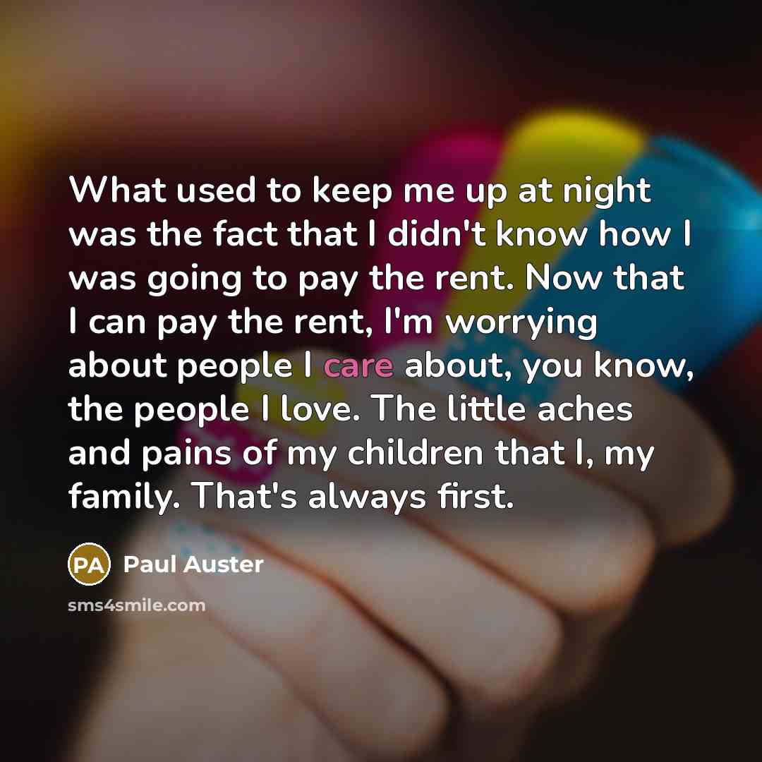 “What used to keep me up at night was the…” quote by Paul Auster