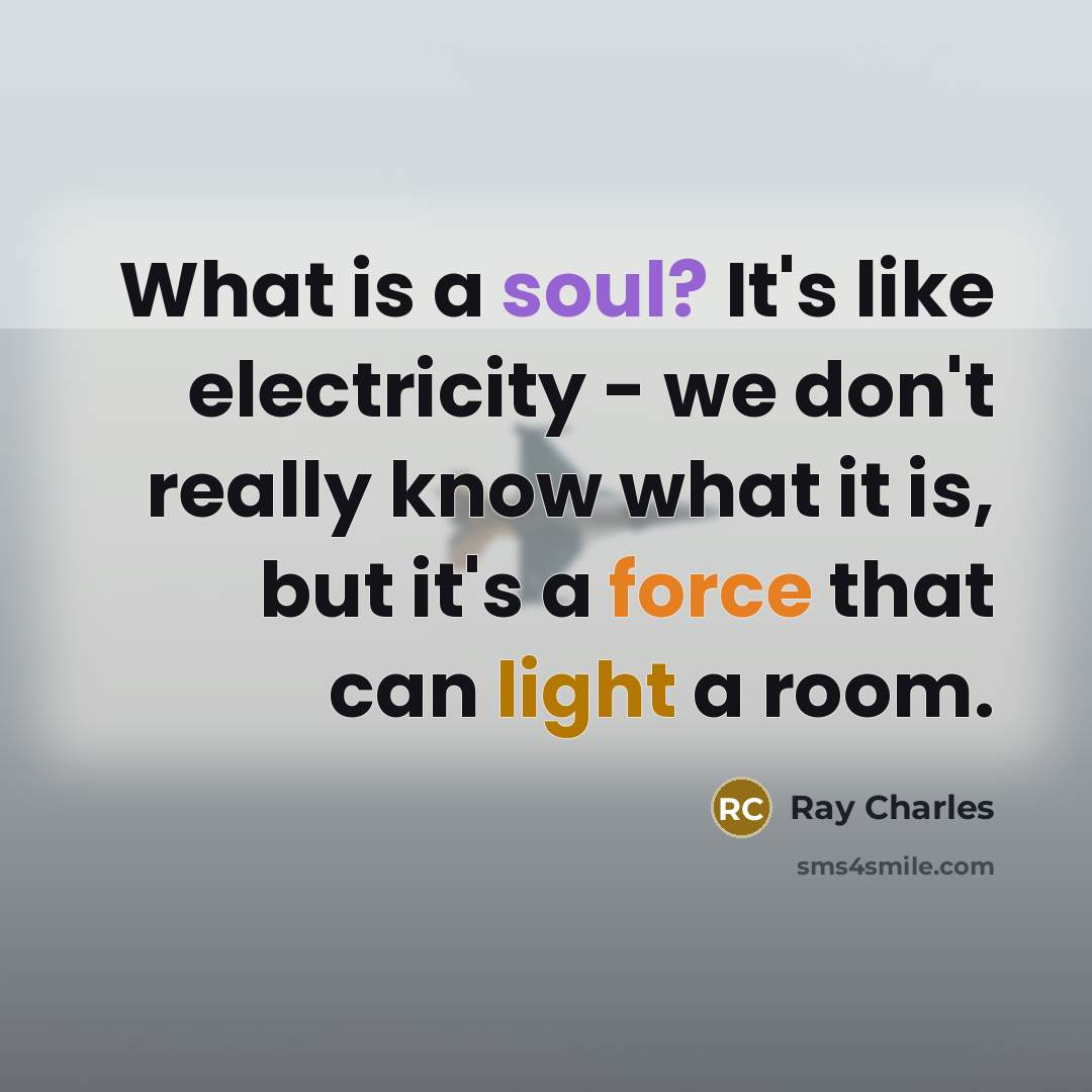 “What is a soul? It's like electricity - we don't…” quote by Ray Charles