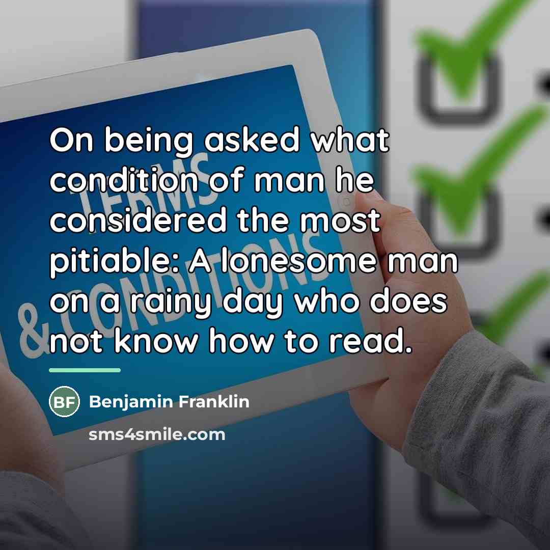 “On being asked what condition of man he considered the…” quote by Benjamin Franklin