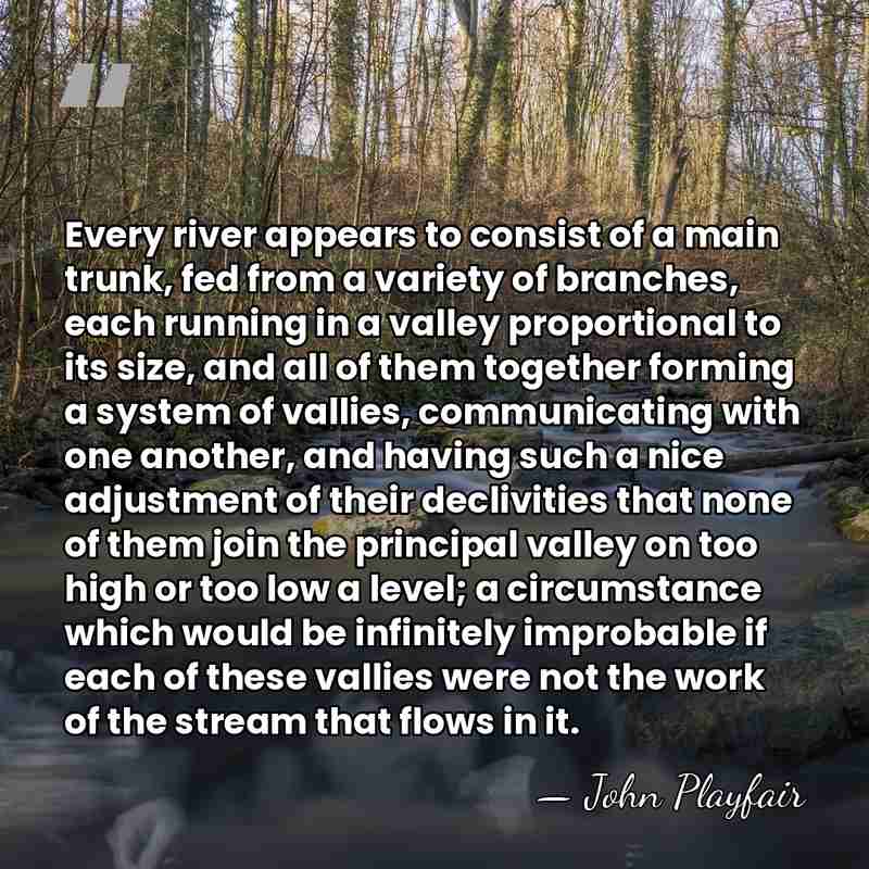 Every river appears to consist of a main trunk, fed from a&hellip; - John Playfair