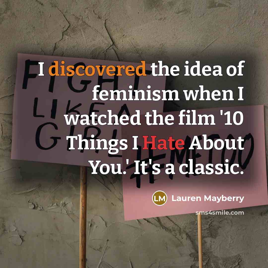 “I discovered the idea of feminism when I watched the…” quote by Lauren Mayberry