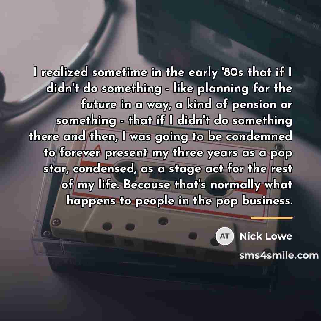 “I realized sometime in the early '80s that if I…” quote by Nick Lowe
