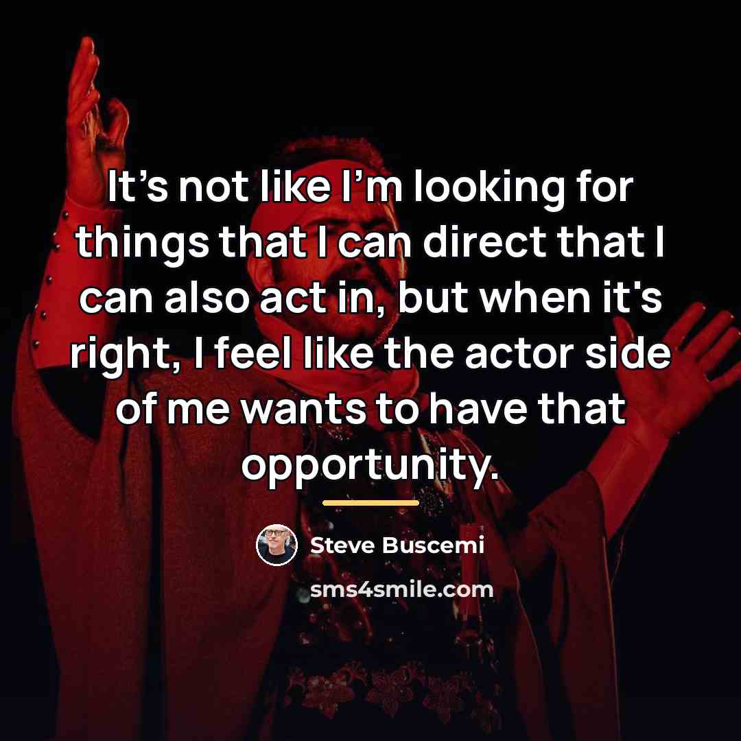 “It's not like I'm looking for things that I can…” quote by Steve Buscemi