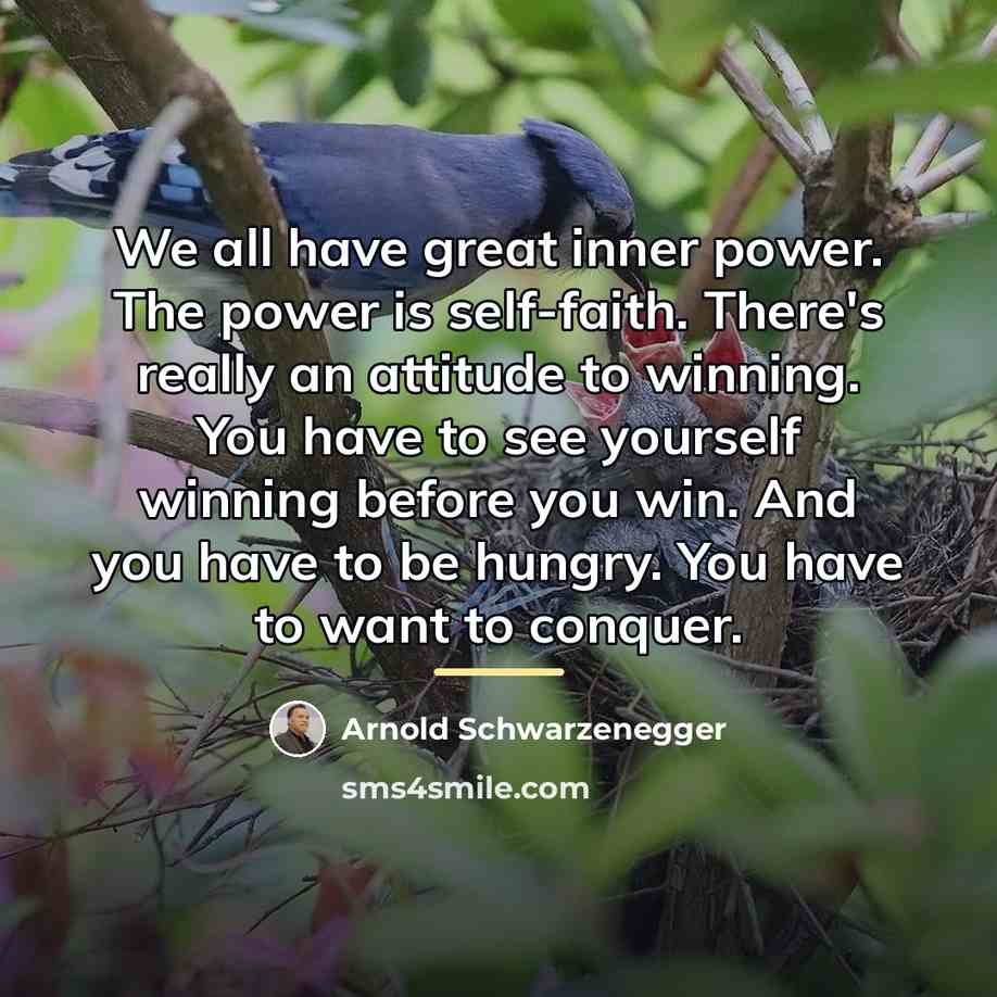 “We all have great inner power. The power is self-faith.…” quote by Arnold Schwarzenegger