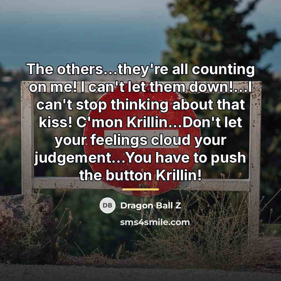 “The others...they're all counting on me! I can't let them…” quote by Dragon Ball Z