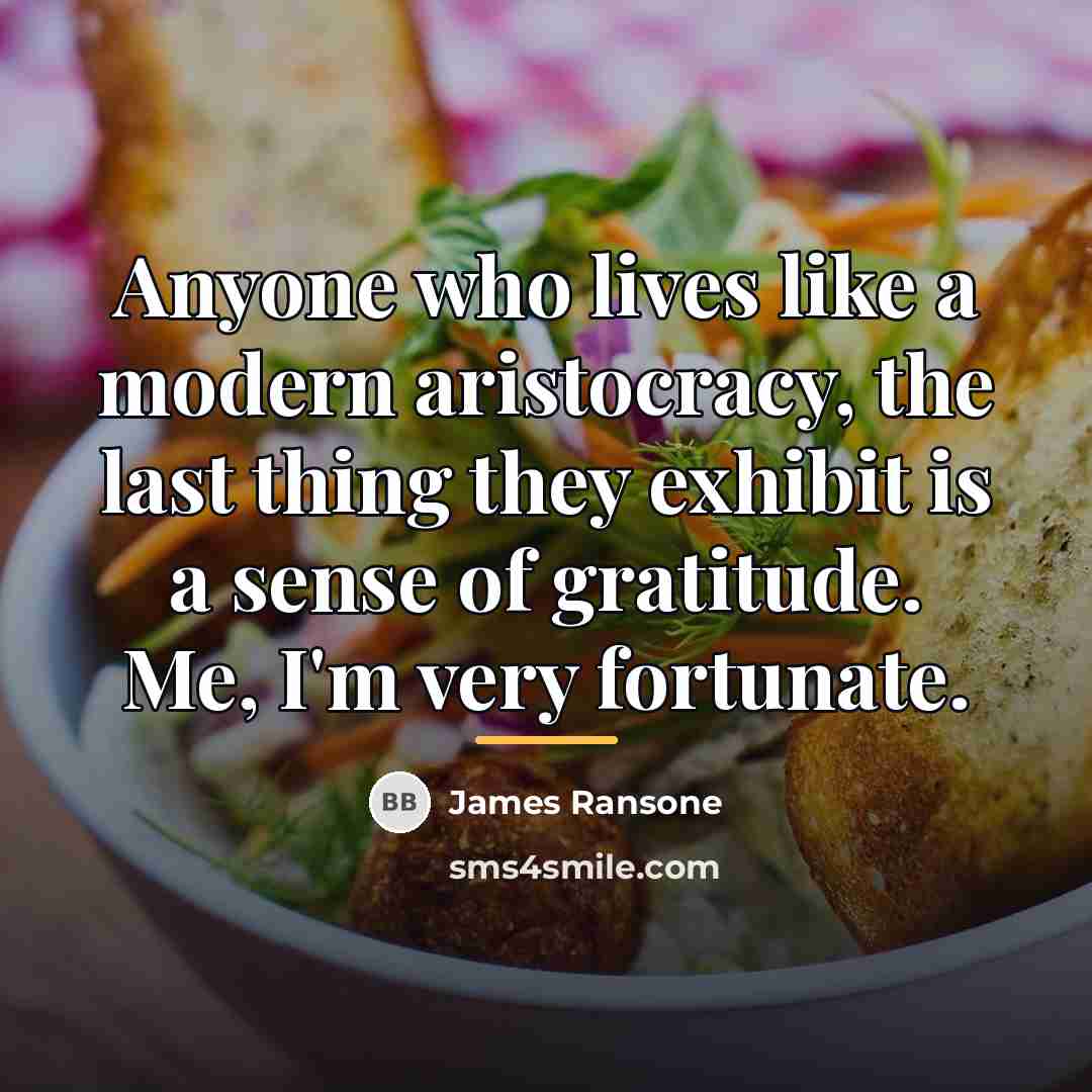 “Anyone who lives like a modern aristocracy, the last thing…” quote by James Ransone