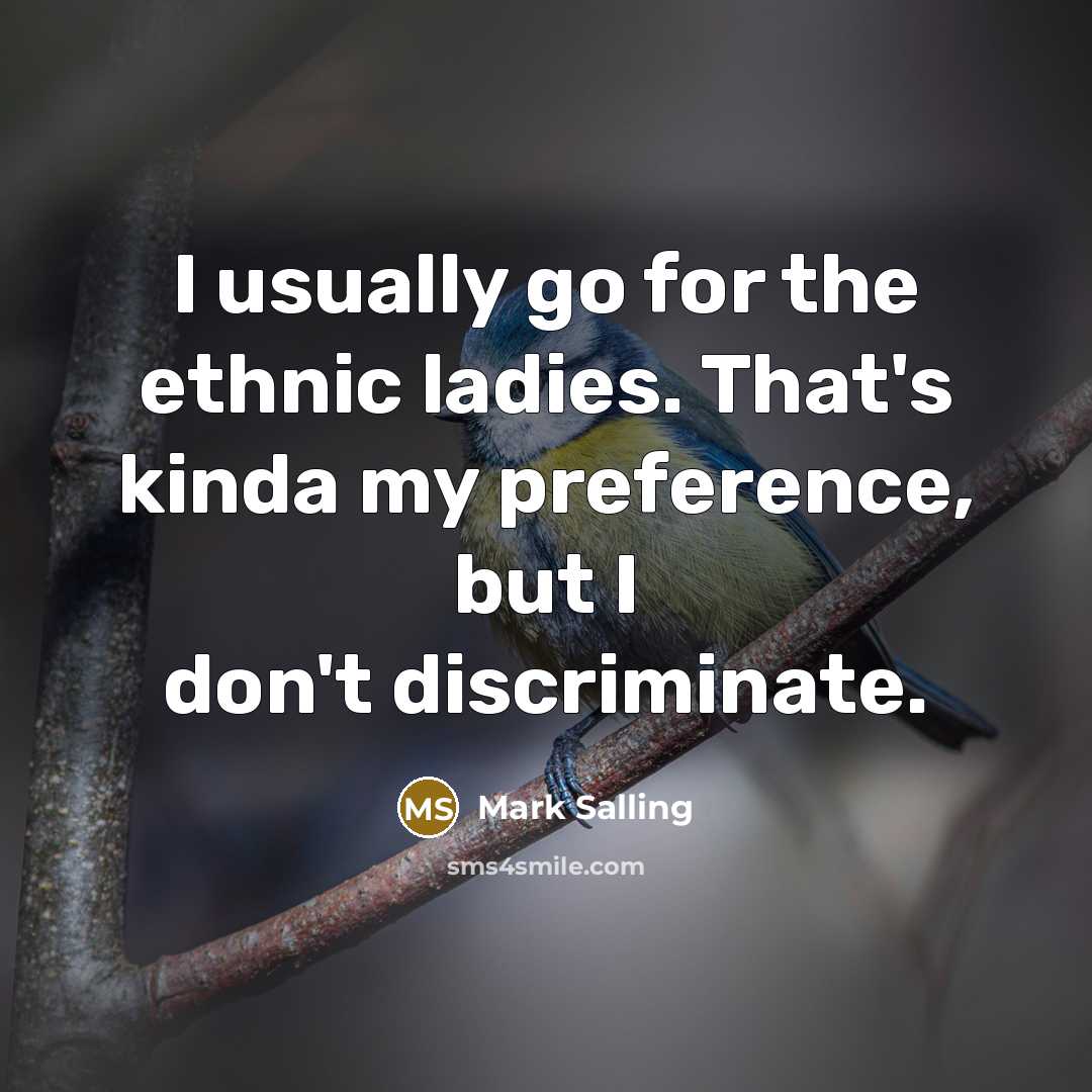 “I usually go for the ethnic ladies. That's kinda my…” quote by Mark Salling