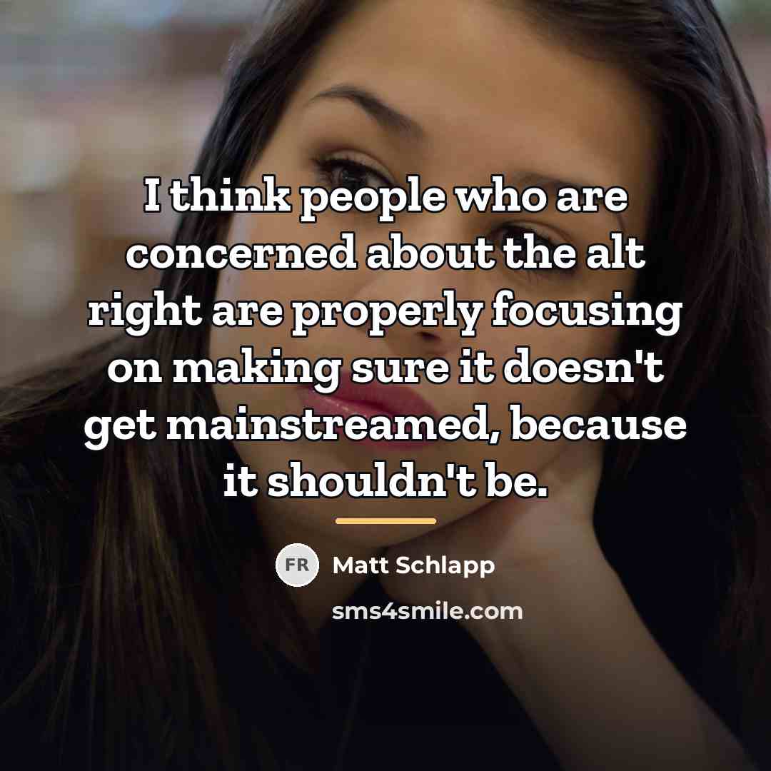 “I think people who are concerned about the alt right…” quote by Matt Schlapp