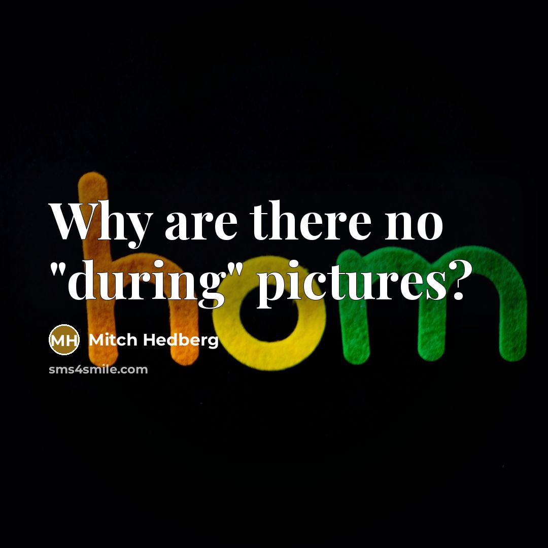 “Why are there no "during" pictures?…” quote by Mitch Hedberg