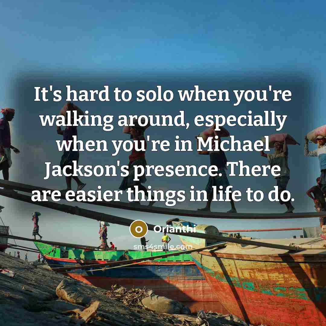 “It's hard to solo when you're walking around, especially when…” quote by Orianthi