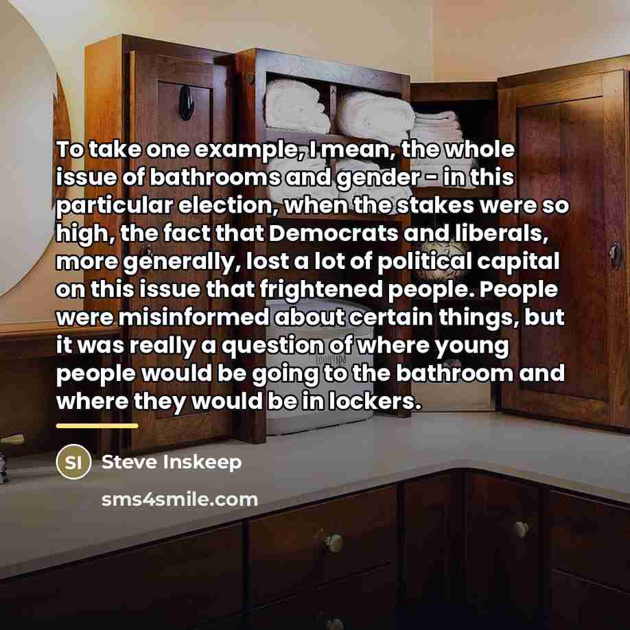 “To take one example, I mean, the whole issue of…” quote by Steve Inskeep