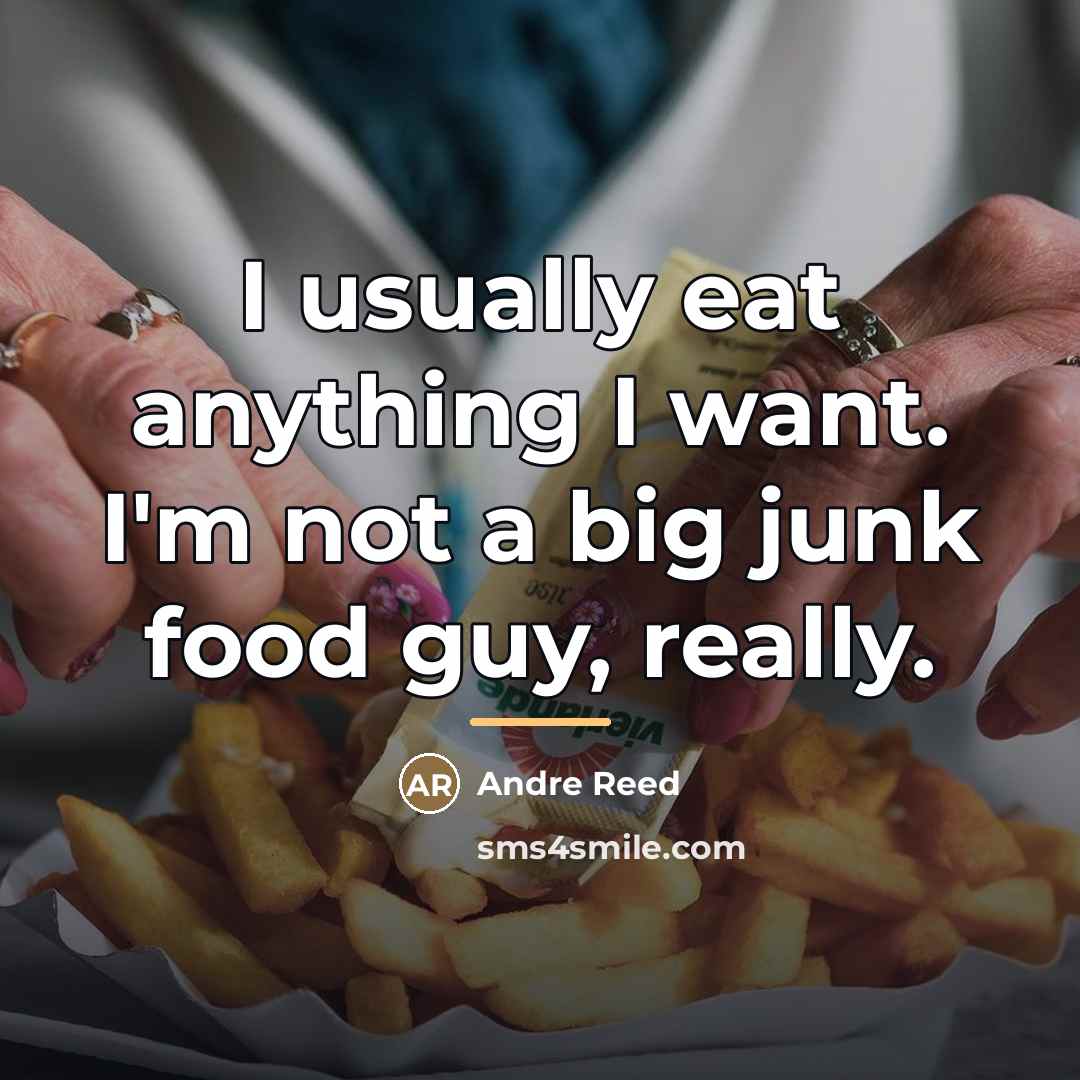 “I usually eat anything I want. I'm not a big…” quote by Andre Reed