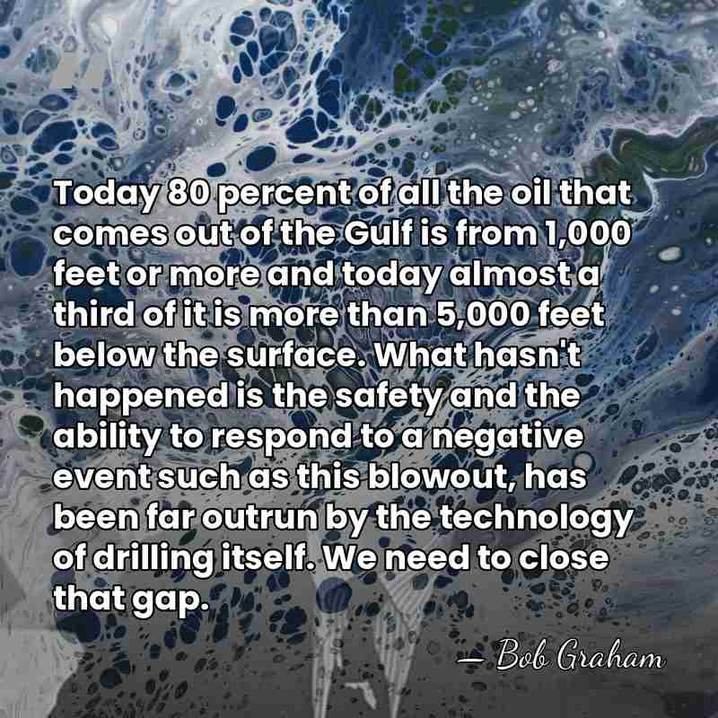Today 80 percent of all the oil that comes out of the&hellip; - Bob Graham