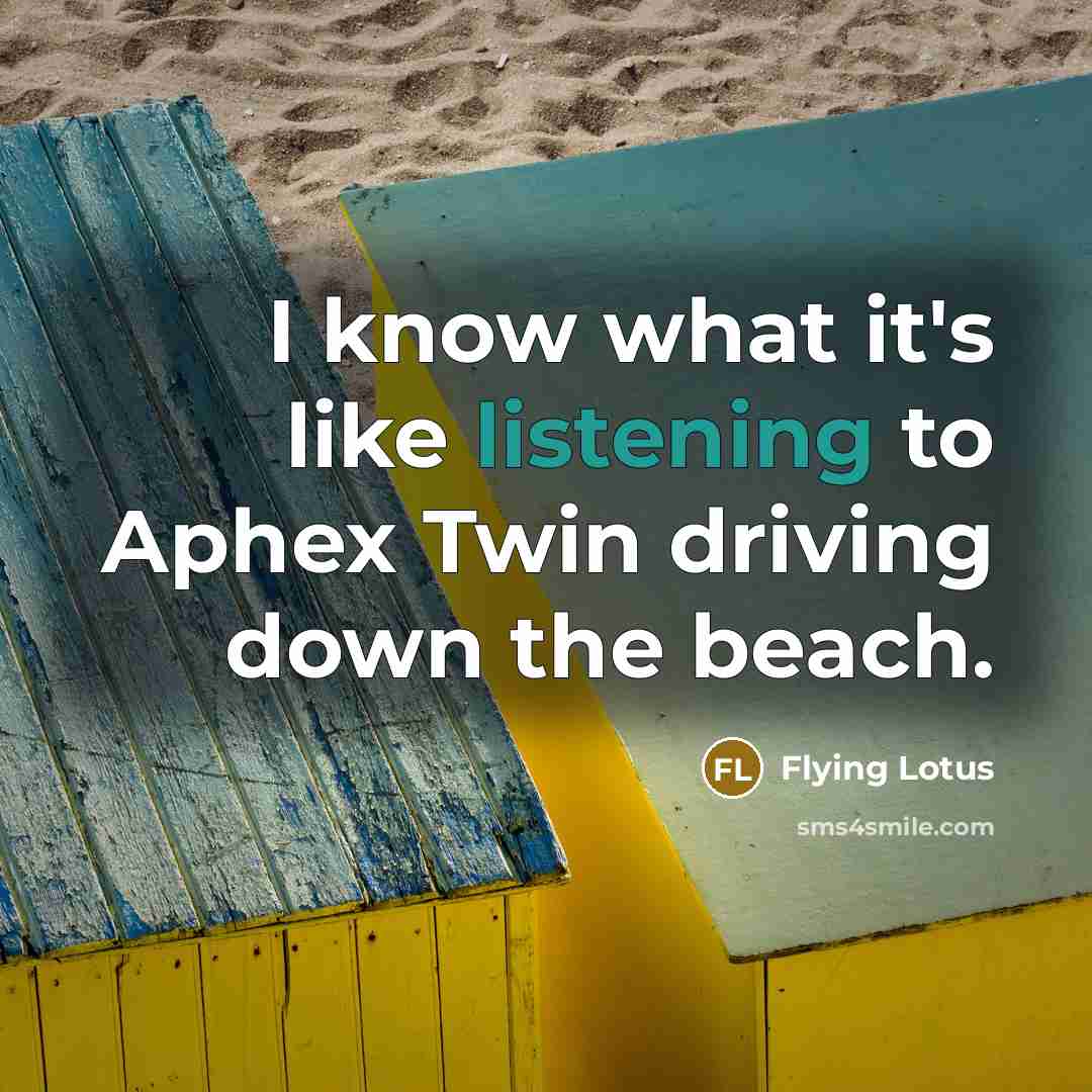 “I know what it's like listening to Aphex Twin driving…” quote by Flying Lotus