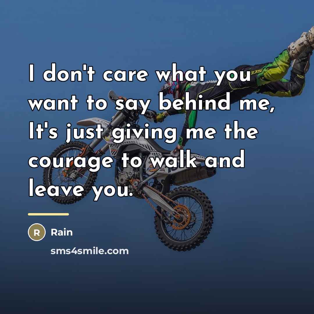 “I don't care what you want to say behind me,…” quote by Rain