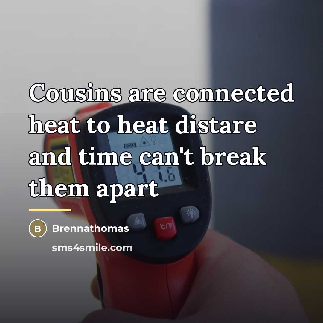 “Cousins are connected heat to heat distare and time can't…” quote by Brennathomas