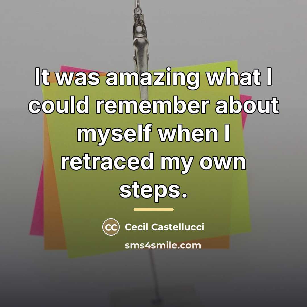 “It was amazing what I could remember about myself when…” quote by Cecil Castellucci