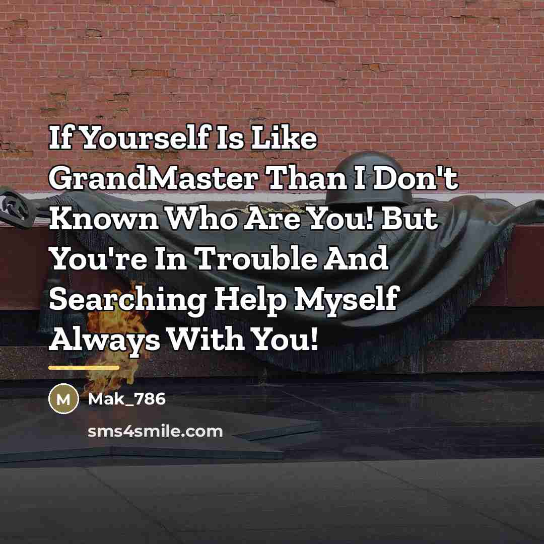 “If Yourself Is Like GrandMaster Than I Don't Known Who…” quote by Mak_786