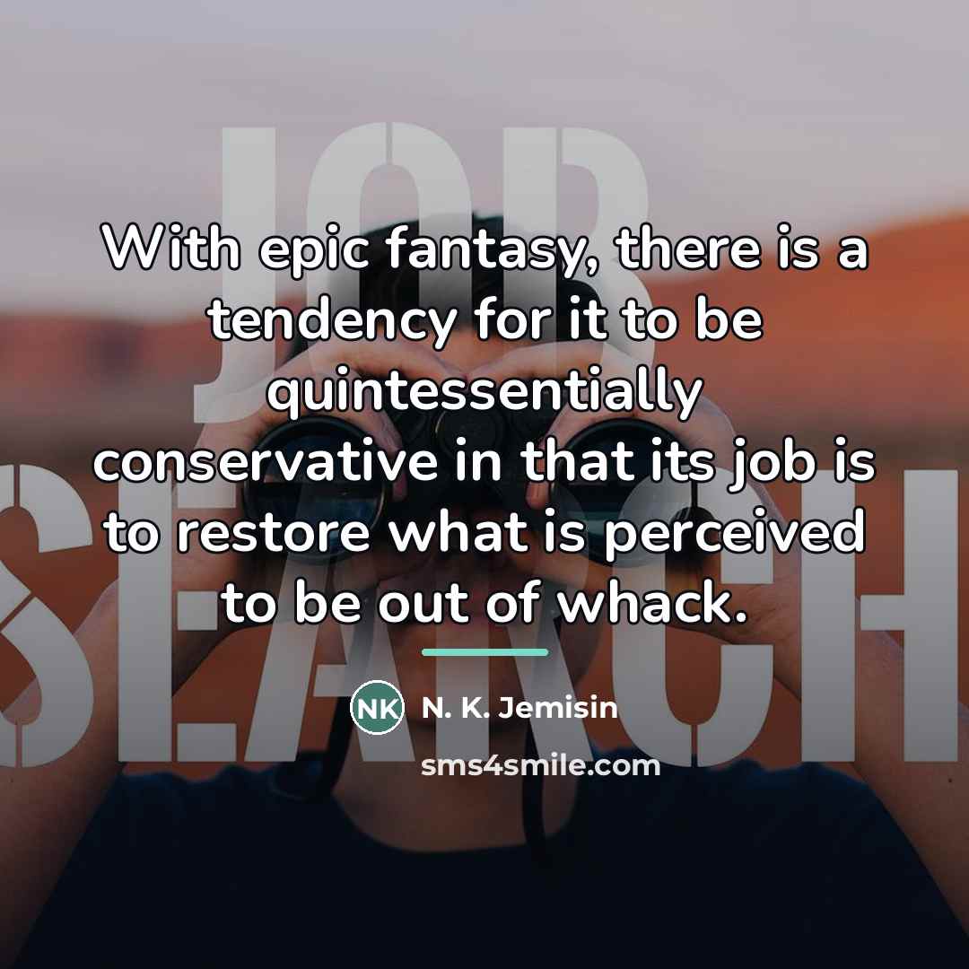 “With epic fantasy, there is a tendency for it to…” quote by N. K. Jemisin