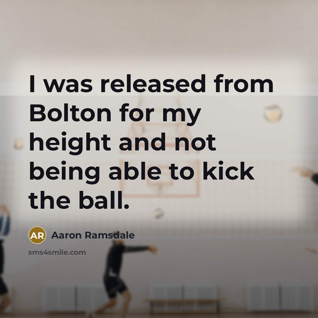 “I was released from Bolton for my height and not…” quote by Aaron Ramsdale