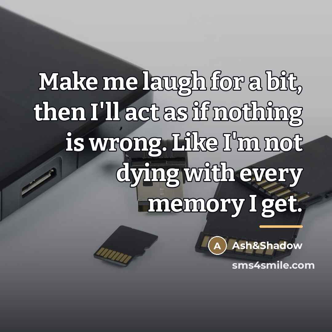 “Make me laugh for a bit, then I'll act as…” quote by Ash&Shadow