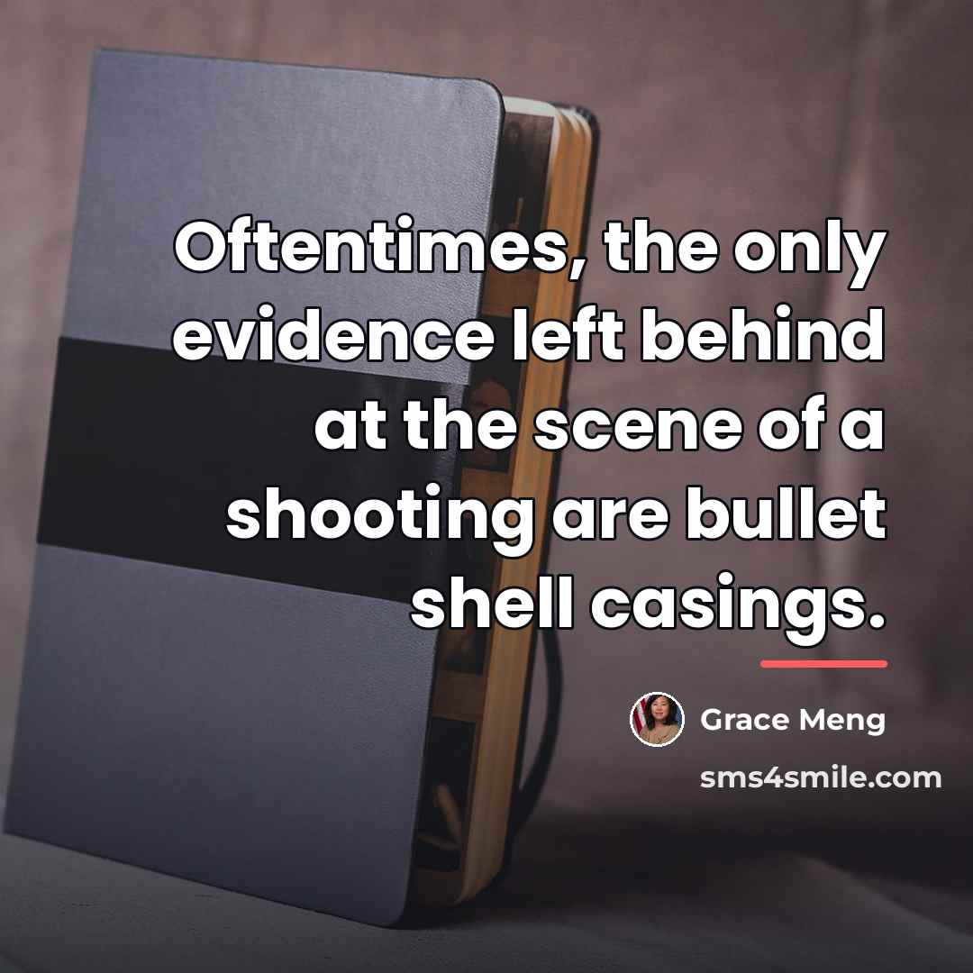 “Oftentimes, the only evidence left behind at the scene of…” quote by Grace Meng