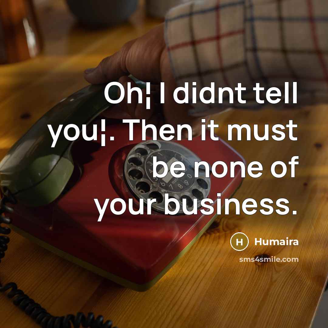 “Oh¦ I didnt tell you¦. Then it must be none…” quote by Humaira