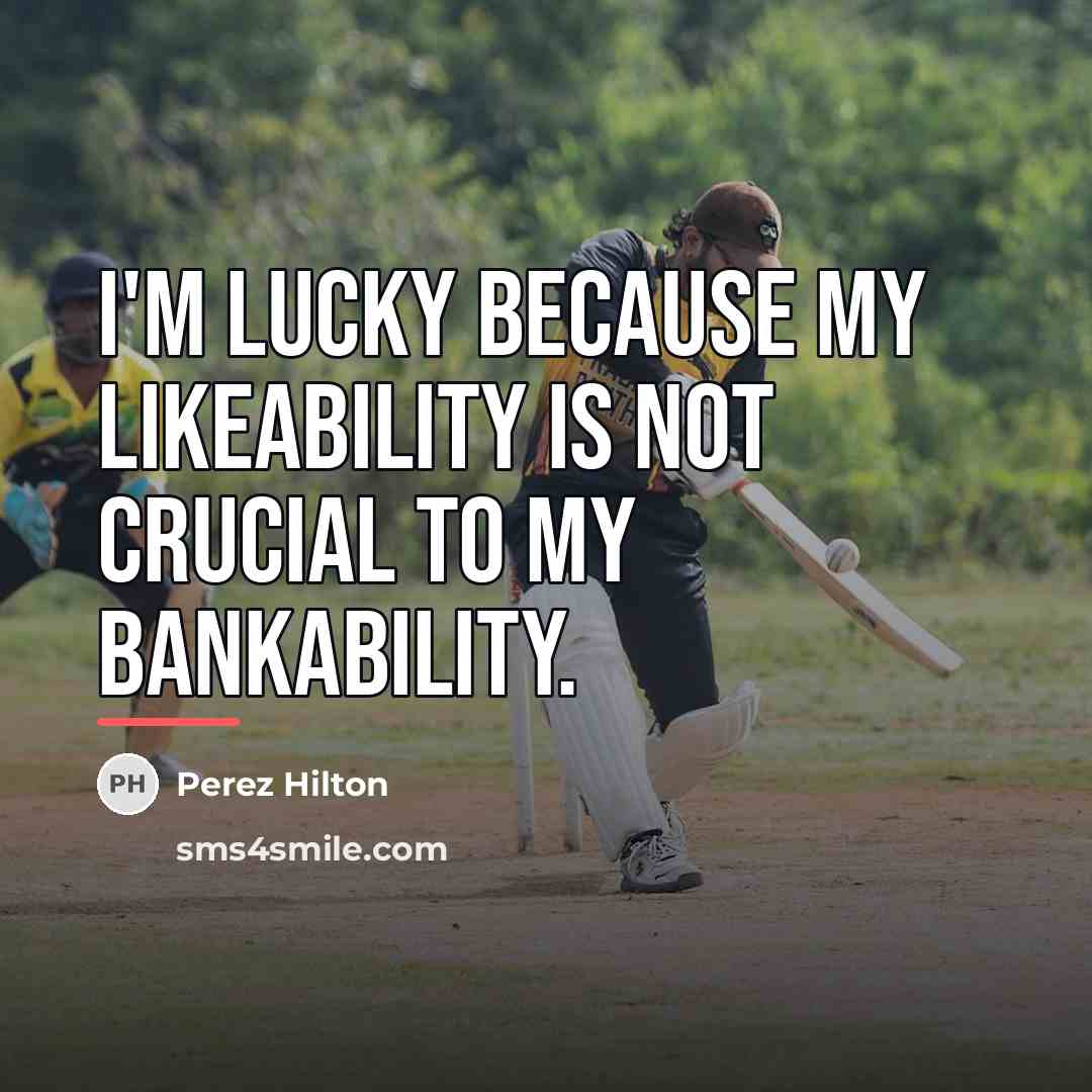 “I'm lucky because my likeability is not crucial to my…” quote by Perez Hilton