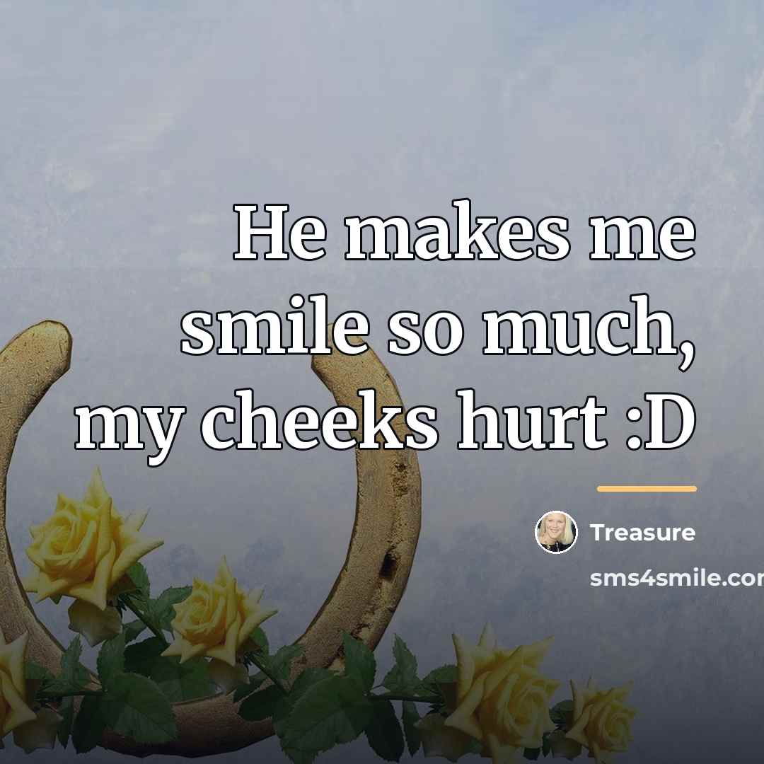 “He makes me smile so much, my cheeks hurt :D…” quote by Treasure