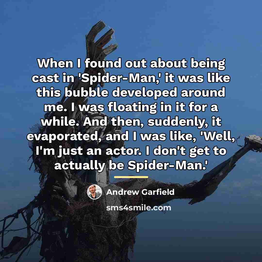 “When I found out about being cast in 'Spider-Man,' it…” quote by Andrew Garfield