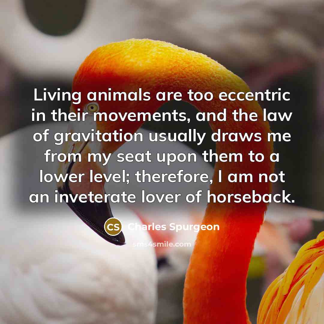 “Living animals are too eccentric in their movements, and the…” quote by Charles Spurgeon