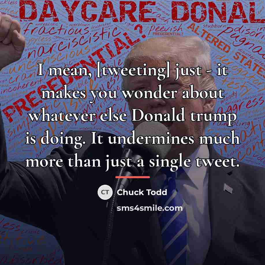 “I mean, [tweeting] just - it makes you wonder about…” quote by Chuck Todd