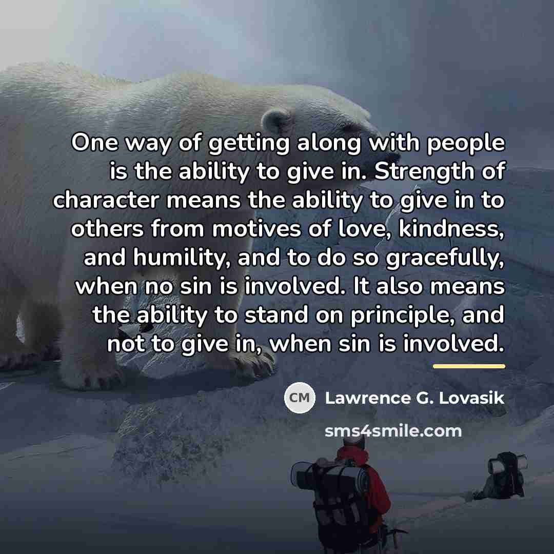 “One way of getting along with people is the ability…” quote by Lawrence G. Lovasik