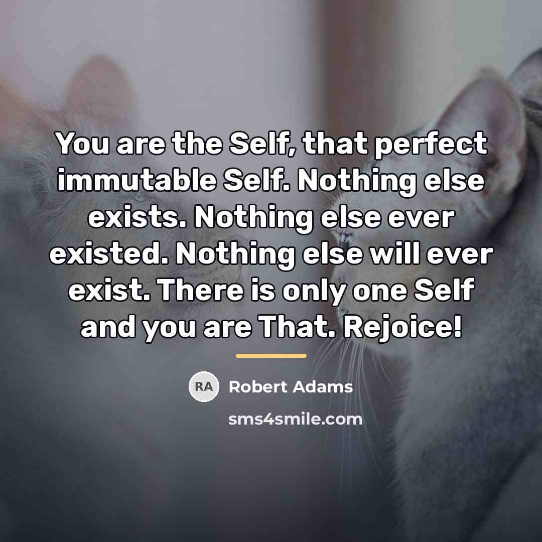 “You are the Self, that perfect immutable Self. Nothing else…” quote by Robert Adams