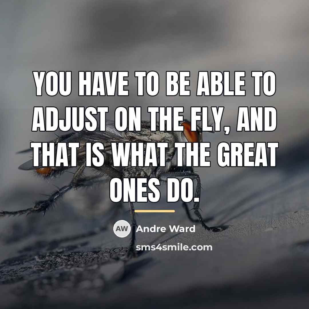 “You have to be able to adjust on the fly,…” quote by Andre Ward