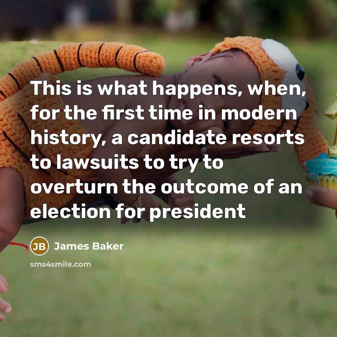 “This is what happens, when, for the first time in…” quote by James Baker