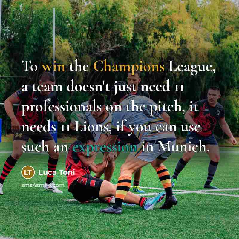 “To win the Champions League, a team doesn't just need…” quote by Luca Toni