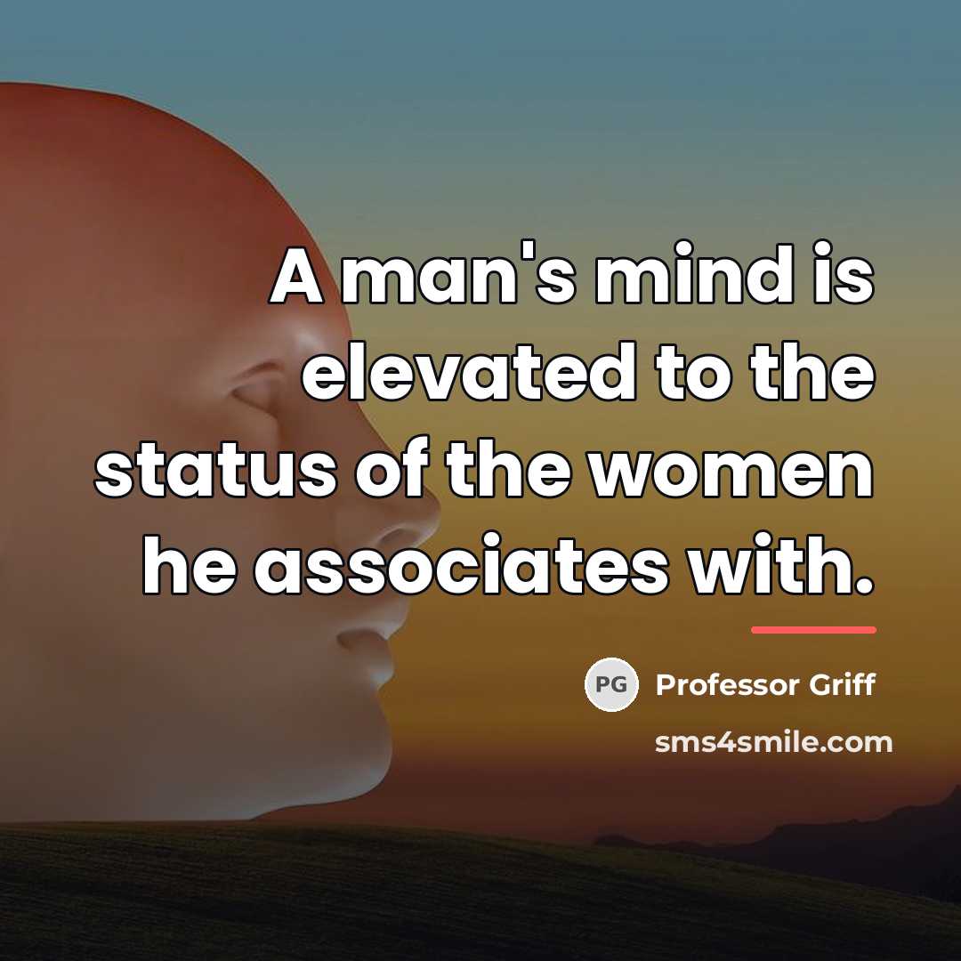 “A man's mind is elevated to the status of the…” quote by Professor Griff