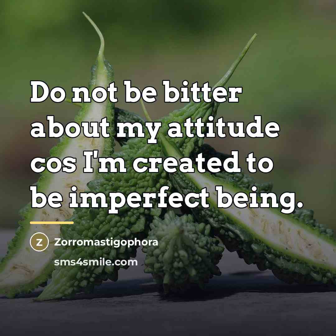 “Do not be bitter about my attitude cos I'm created…” quote by Zorromastigophora