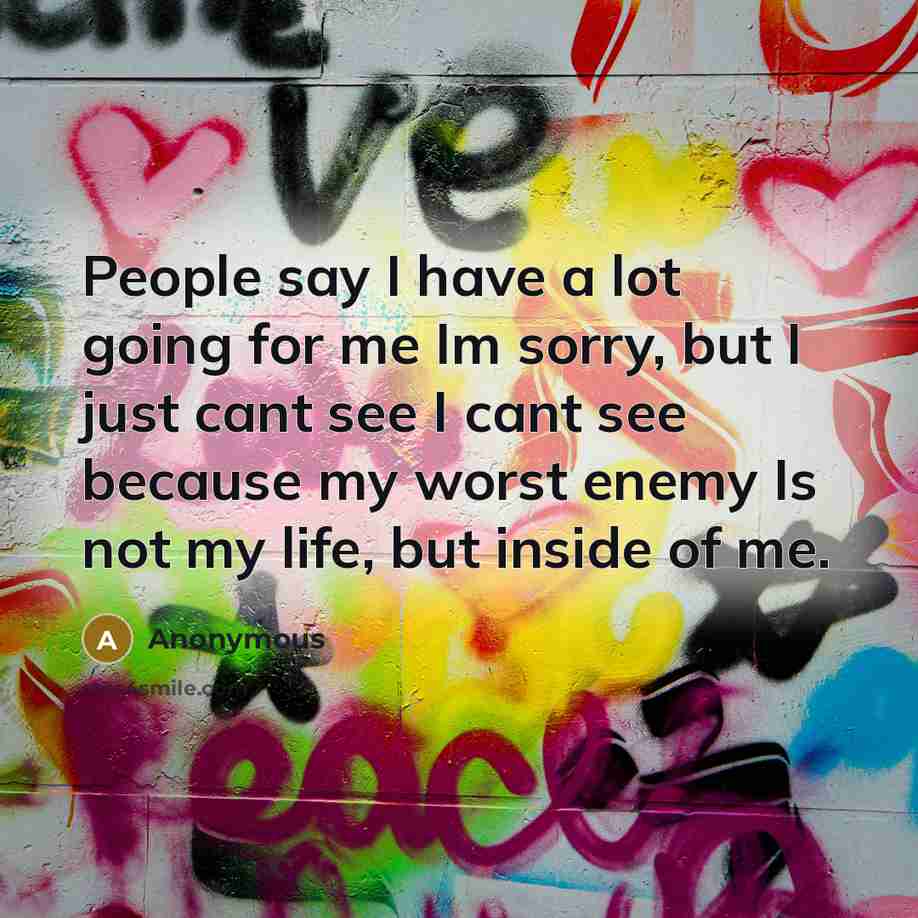 “People say I have a lot going for me Im…” quote by Anonymous