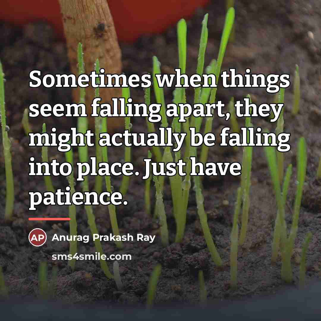 “Sometimes when things seem falling apart, they might actually be…” quote by Anurag Prakash Ray