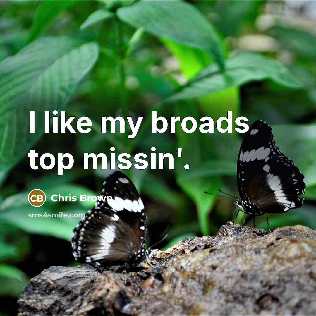 “I like my broads top missin'.…” quote by Chris Brown