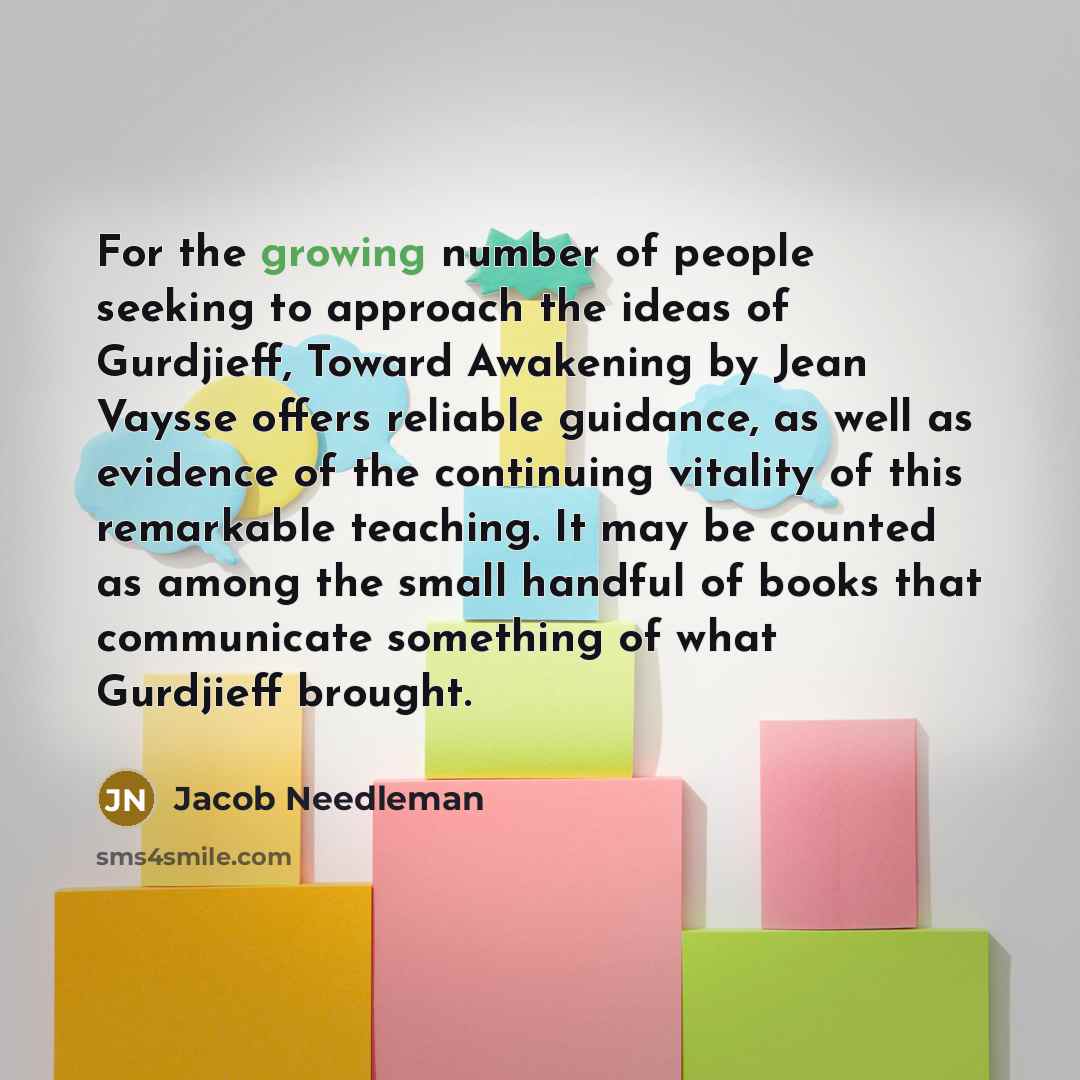 “For the growing number of people seeking to approach the…” quote by Jacob Needleman